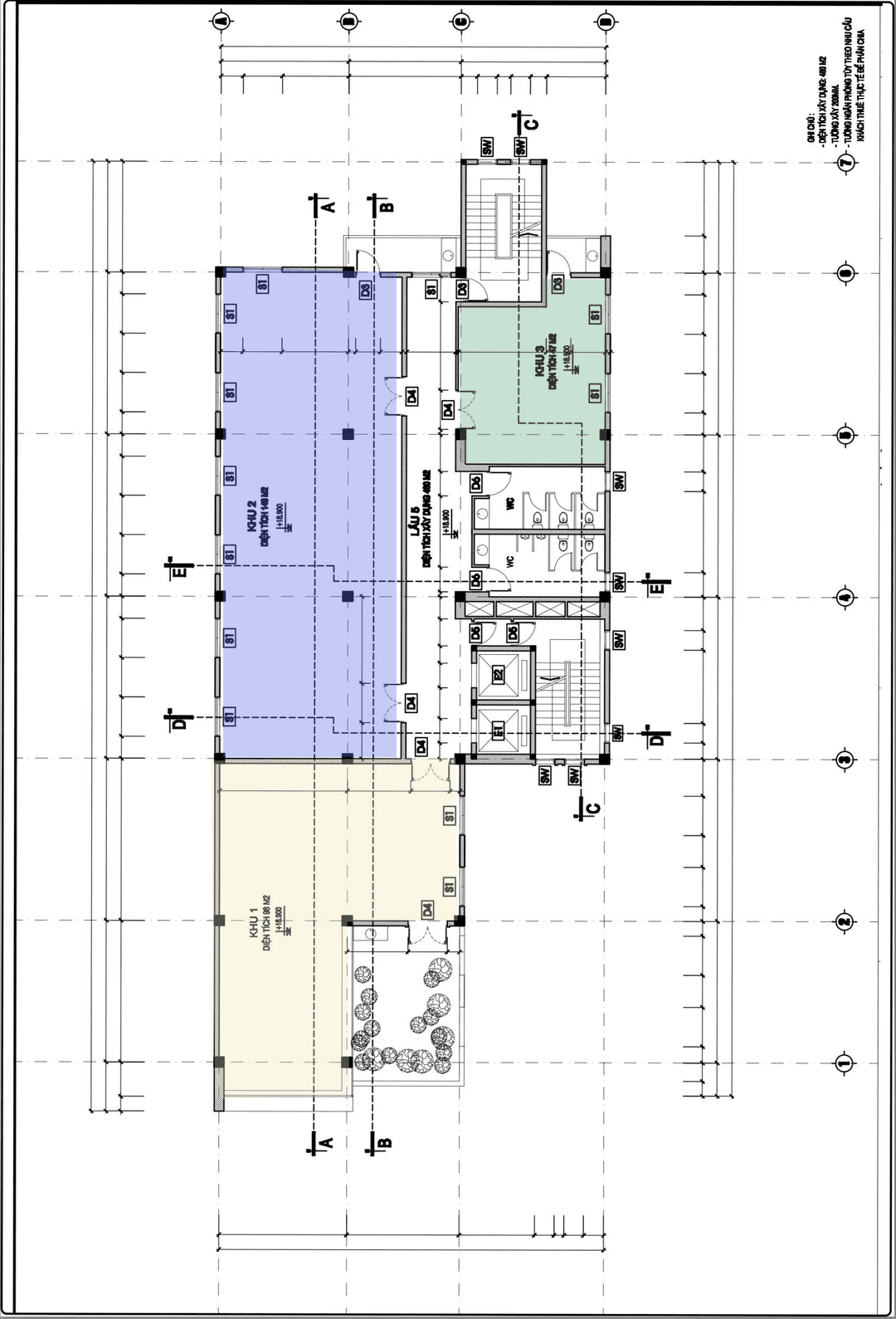 Bản vẽ mặt bằng tầng 5