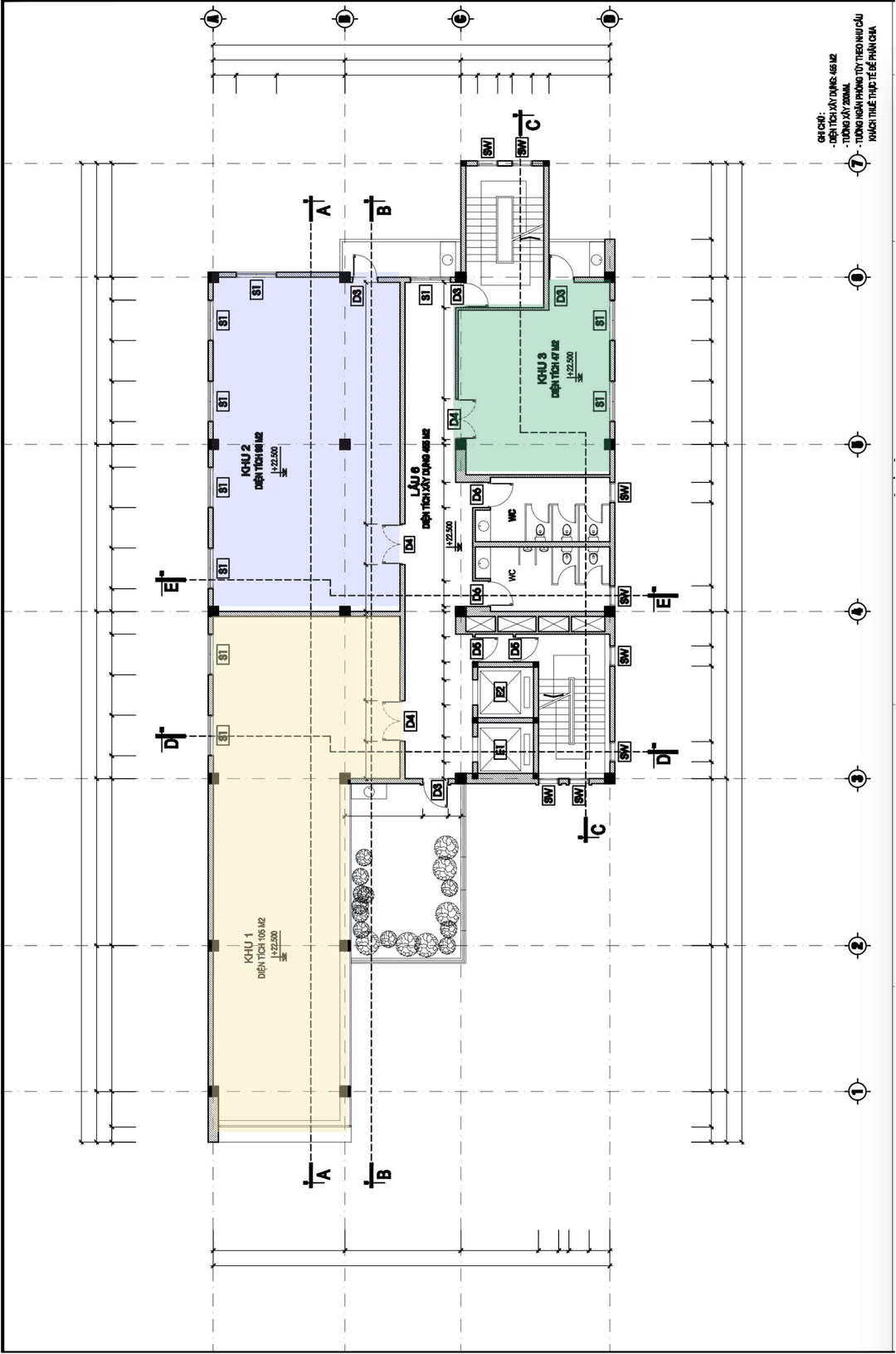 Bản vẽ mặt bằng tầng 6